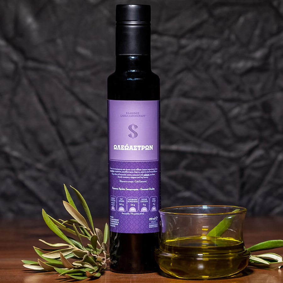 Oleoastron Gourmet Evoo – Flavored Evoo with Fennel, Bay Leaves, Rosemary and Oregano